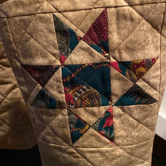 Pair of quilted Christmas stockings - Picture 3 of 9